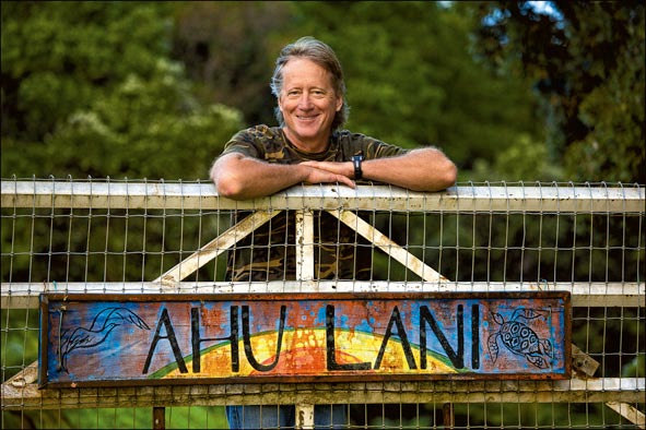 John Lindelow at Ahu Lani Sanctuary gate